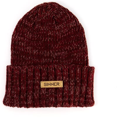Sinner beanie - Avelin beanie / muts - bordeaux gemeleerd - one size