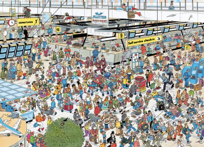 De vertrekhal - Jan van Haasteren - puzzel van 1000 stukjes