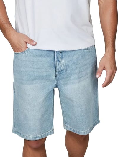 riverso Heren Short Broeken RIVAshton comfort/relaxed Fit Blauw Volwassenen - gemaakt van 100% katoen