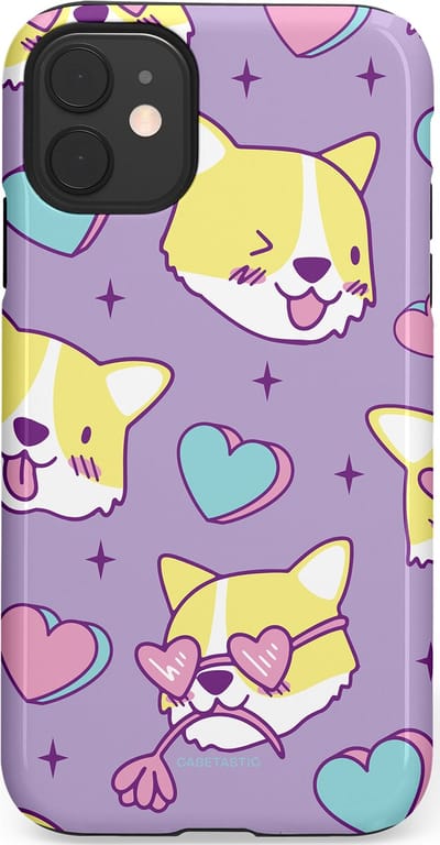 Casetastic Hoesje Geschikt voor Apple iPhone 11 - Stijlvolle Beschermende Duo-layer Case - Liefde is een Corgi