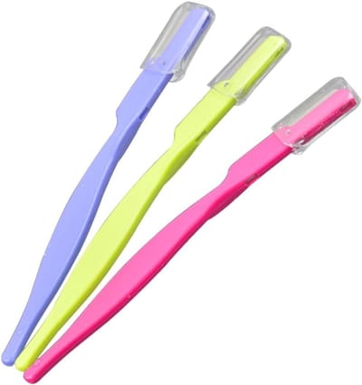 Wenkbrauwtrimmer Set - Gezichtsontschilfer Trimmer - Gezichtsverzorging - Roestvrij Staal - 13 x 1 cm - Gemengde Kleuren
