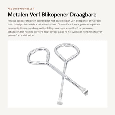 Dailygoods- Verf Blikopener - 2 Stuks - Metalen Tool - Multifunctioneel - Flesopener - Draagbaar - Hendelontwerp voor 5 Liter Emmer