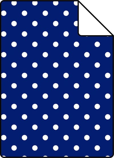 Proefstaal ESTAhome behang stippen blauw - 26.5 x 21 cm - 138105-S