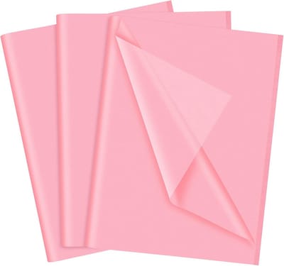 Roze Tissuepapier Cadeautassen 60 Vellen 35x50cm, Felroze Verpakkingspapier voor Cadeaus, Knutselen en Feestdagen zoals Verjaardagen en Bruiloften