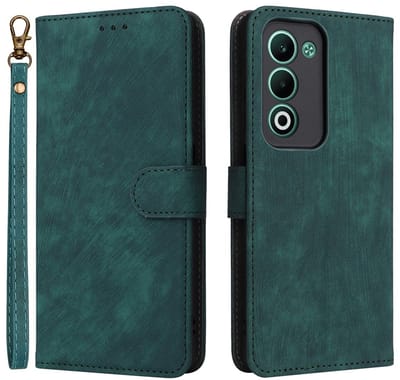Coverup Hoesje - Geschikt voor OPPO A5 5G Hoesje - Coverup Book Case met Koord - Groen
