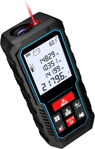 KAD® Leidingzoeker - 70M Laser Meetapparaat - Kruislijnlaser - Leidingdetector - Zwart - 16cm x 11cm x 5cm
