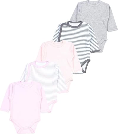 Baby Rompertjes - Set van 5 - Dagelijks Dragen - Wikkelmodel - Lange Mouw - Multicolor