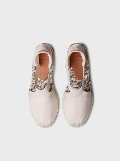 Platte espadrilles voor dames met elastische en veelkleurige zool | ELBA