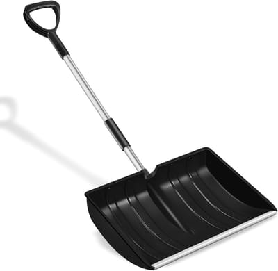 Grote Verwijderbare Sneeuwschop - Verstelbare Schep - Sneeuw Ruimen - Duurzaam Aluminium - 40 cm Breed - Zwart