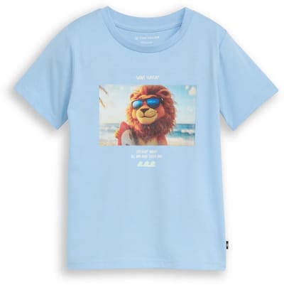 Tom Tailor - T-shirt met fotoprint - Maat 104/110 - light cloudy blue