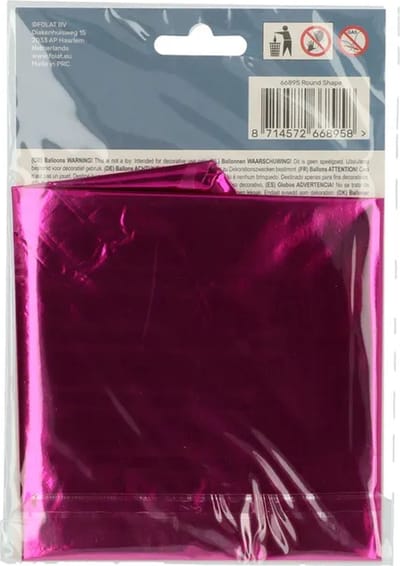 Folat - Folieballon Rond Magenta - 45 cm