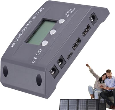 Zonne Laadregelaar - MPPT Controller - Energie Systeem - Geavanceerde Bescherming - 12V 24V - Zwart