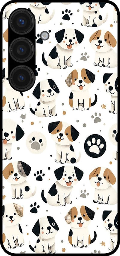 Smartphonica Telefoonhoesje geschikt voor Samsung Galaxy S24 met honden opdruk - TPU backcover case dog design geschikt voor Samsung Galaxy S24