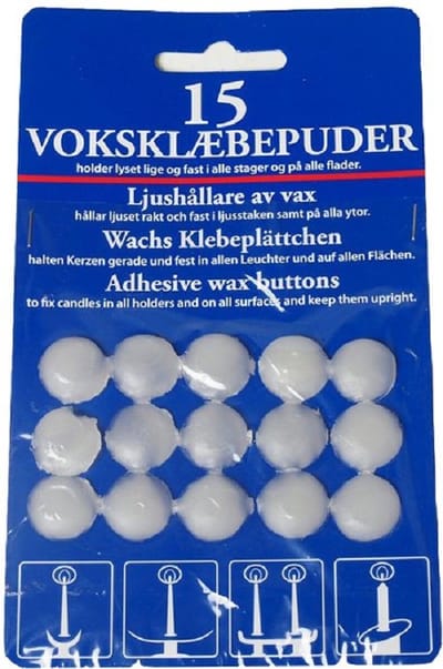 Hechtwasrondjes- 15 stuks per verpakking - kaars - per 2 stuks