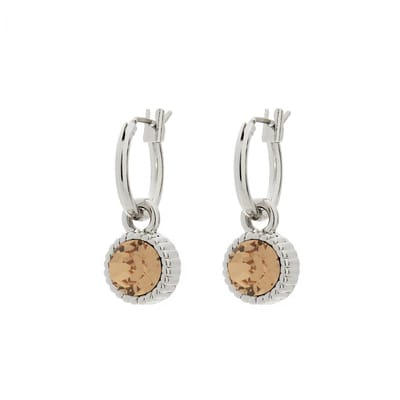 Biba Oorhangers Zilver met gekleurde steen Light Colorado Topaz
