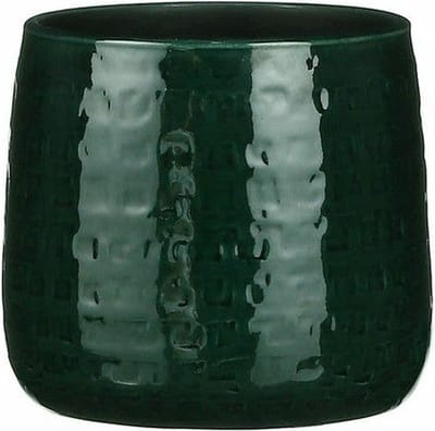 Mica Decorations - Plantenpot/bloempot - keramiek - groen - 17 x 15 cm