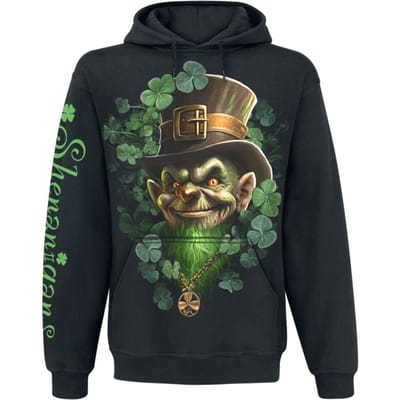 Spiral Trui met capuchon - Shenanigans - Hoodie - S tot L - voor Mannen - zwart