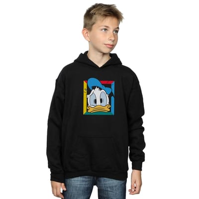 Disney Jongens Donald Duck Panicked Hoodie (Zwart)