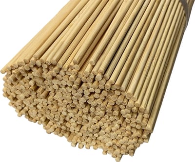 Set van 1000 lange bamboestokken (3 mm x 50 cm, aan één kant spits)