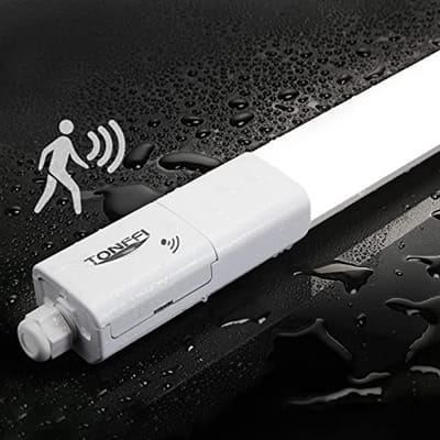 LED Plafondlamp met Bewegingsmelder - Waterdicht, 115 cm, 36 W, 4100 lm, Schakelbaar voor Garage en Werkplaats