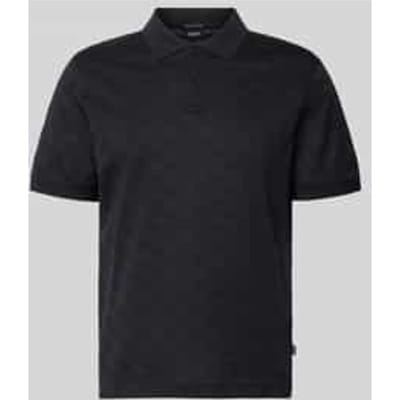modern fit poloshirt met structuurpatroon model 'Roberto'