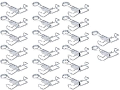 Dailygoods- Buisklem Roestvrij staal - 20 Stuks - Afdichtingsclip - Laboratoriumbenodigdheden - Chemische Tests - Hoge Hardheid - Antiroest - Laboratoriumklem