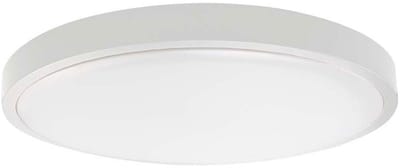 Plafondlamp Badkamerlamp Woonkamerlamp Ganglamp rond, kunststof wit IP44, 1x LED 18W 1830Lm 4000K neutraal wit, D 25 cm