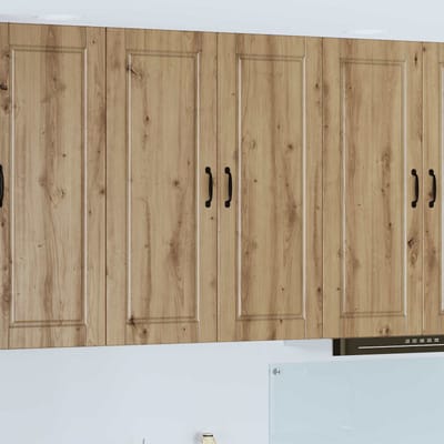 vidaXL - Wandkast - PORTO - Artisan - Eiken - 80 - x - 31 - x - 100 - cm - Bewerkt - hout