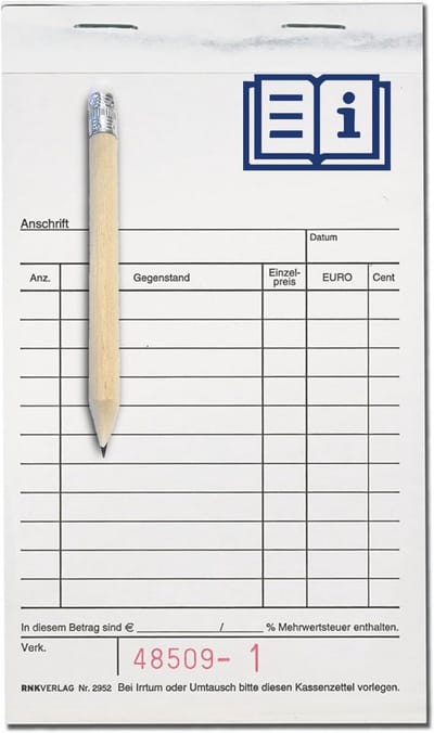 Kassablokken - Doorslagblokken - Bonnen Printen - Doorgenummerd - 100 stuks - Neutraal