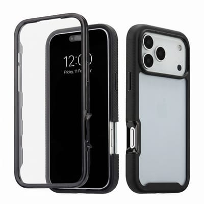 imoshion Hoesje - Geschikt voor Apple iPhone 18 Pro / 17 Pro - 360° Full Protective Case - Zwart