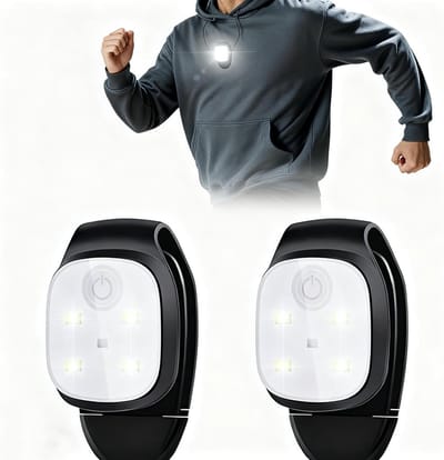 Oplaadbare LED Clip Light Set van 2 - Waterdichte Safety Lights voor Hardlopen, Joggen en Kamperen, Ideaal voor Rugzak en Kleding