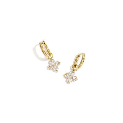 Lucky Spark Hoop Oorbellen| RVS (verkleurt niet) | Goudkleurig | Gouden Oorbellen | Beste Cadeau Voor Haar