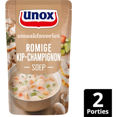 Soep In Zak Kip Champignonsoep