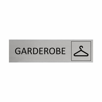 CombiCraft Aluminium deurbordje Garderobe 165x45mm - per stuk