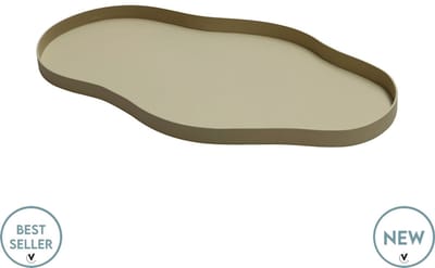 Dienblad Bauru | Small | Fijn Structuur | Beige | L44 x B25 x H2 cm