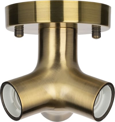 Bailey OP=OP weggeefprijs - Plafondlamp Metaal Trio 3x Brons antiek Ø12cm | E27 | Max 1x60W exclusief