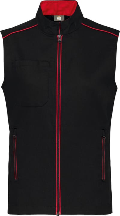 WK. Designed To Work Gilet Day To Day WK6148 - BLACK / RED - 5XL
