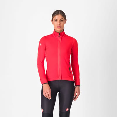 Castelli Fietsjack Roze Dames - Alpha 150 W Jacket Hibiscus/Black - S