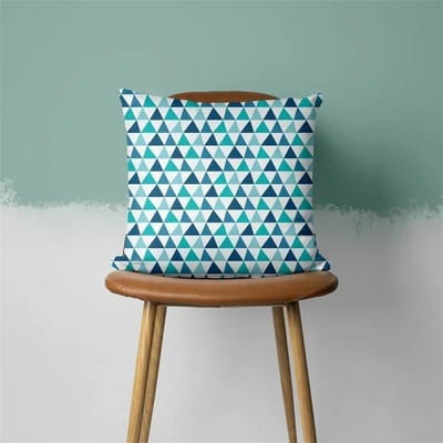 Décoration d'Intérieur Housse de Coussin à Motifs Géométriques et Floraux Bleu Canard Housse de Coussin Motif Convient pour Canapé Chambre Voiture Housse de Coussin 50x50cm