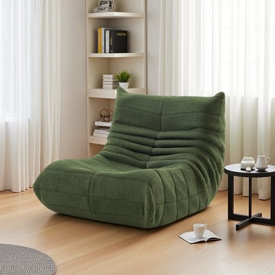 Zitzakken, vloerbanken, zitzakstoelen, leesstoelen, woonkamerstoelen, slaapkamerstoelen, zitzakfauteuils, relaxfauteuils, groen