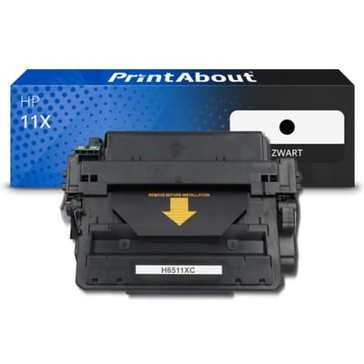 PrintAbout huismerk Toner 11X (Q6511X) Zwart Hoge capaciteit Geschikt voor HP