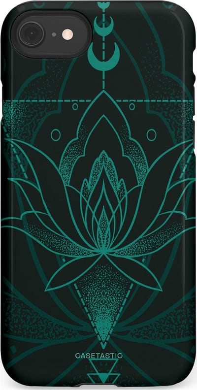 Casetastic Hoesje Geschikt voor Apple iPhone 7/8/SE - Stijlvolle Beschermende Duo-layer Case - Lotus Zen