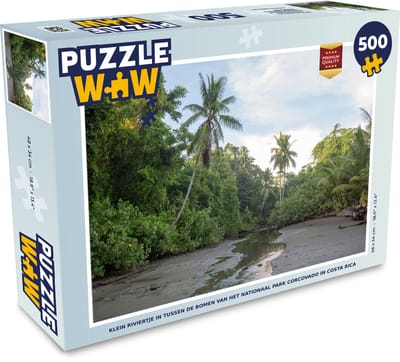 Puzzel Klein riviertje in tussen de bomen van het Nationaal park Corcovado in Costa Rica - Legpuzzel - Puzzel 500 stukjes