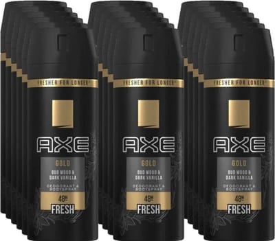 Axe Deodorant Bodyspray Gold 150 ml - Voordeelverpakking 18 stuks