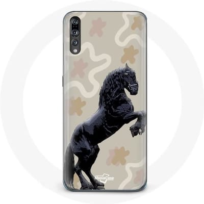 Coque pour Huawei P20 - MANIACASE - Frison Noir - Rigide - Protection - Mixte noir