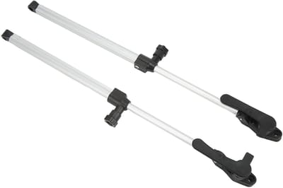 Dailygoods- Raamhouder Telescopische - Corrosiebestendig Aluminium - Automatische Openingsfunctie - Geschikt voor Campers/Jachten - 3 Stuks - Max. Lengte 435 mm - Raamsteun