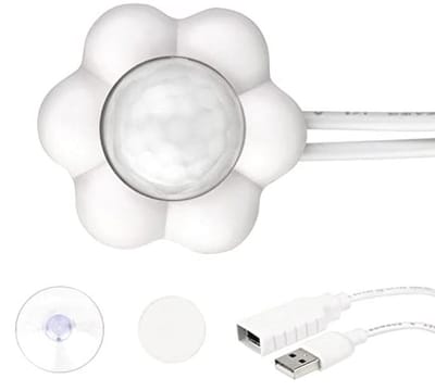 Bewegingssensorschakelaar voor kattenfontein - Infraroodsensor met USB-kabel, Energiebesparend en Stil, Detectiebereik 3 m