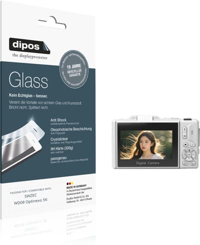 dipos – 2x Pantserfolie geschikt voor SWZEC WD08 Optinexo 5K | 9H Screenprotector
