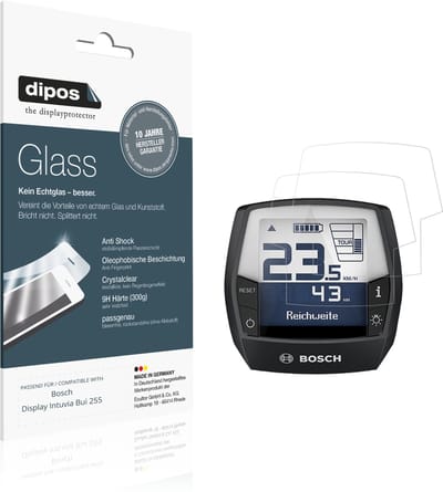 dipos – 2x Pantserfolie geschikt voor Bosch Display Intuvia Bui 255 | 9H Screenprotector