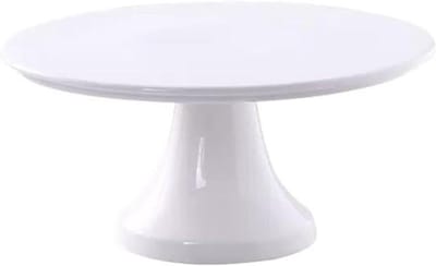 Taartstandaard - Dessertplateau Serveerschaal - Afternoon Tea - Keramisch Materiaal - 8 inch - Wit